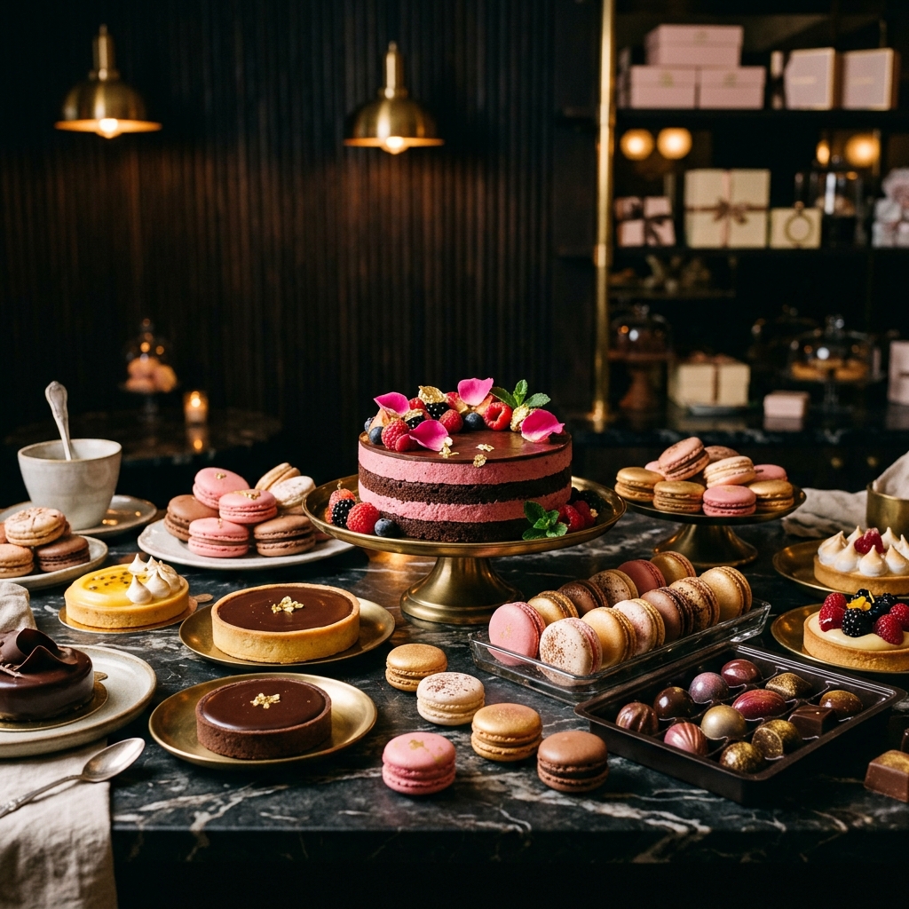 Artisan pastry display